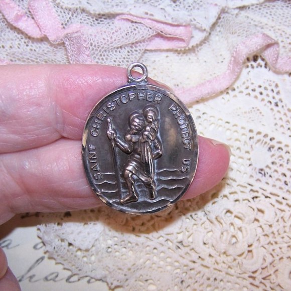 Hayward Sterling Silver Religious Medal Pendant - Saint Christopher - Picture 1 of 4